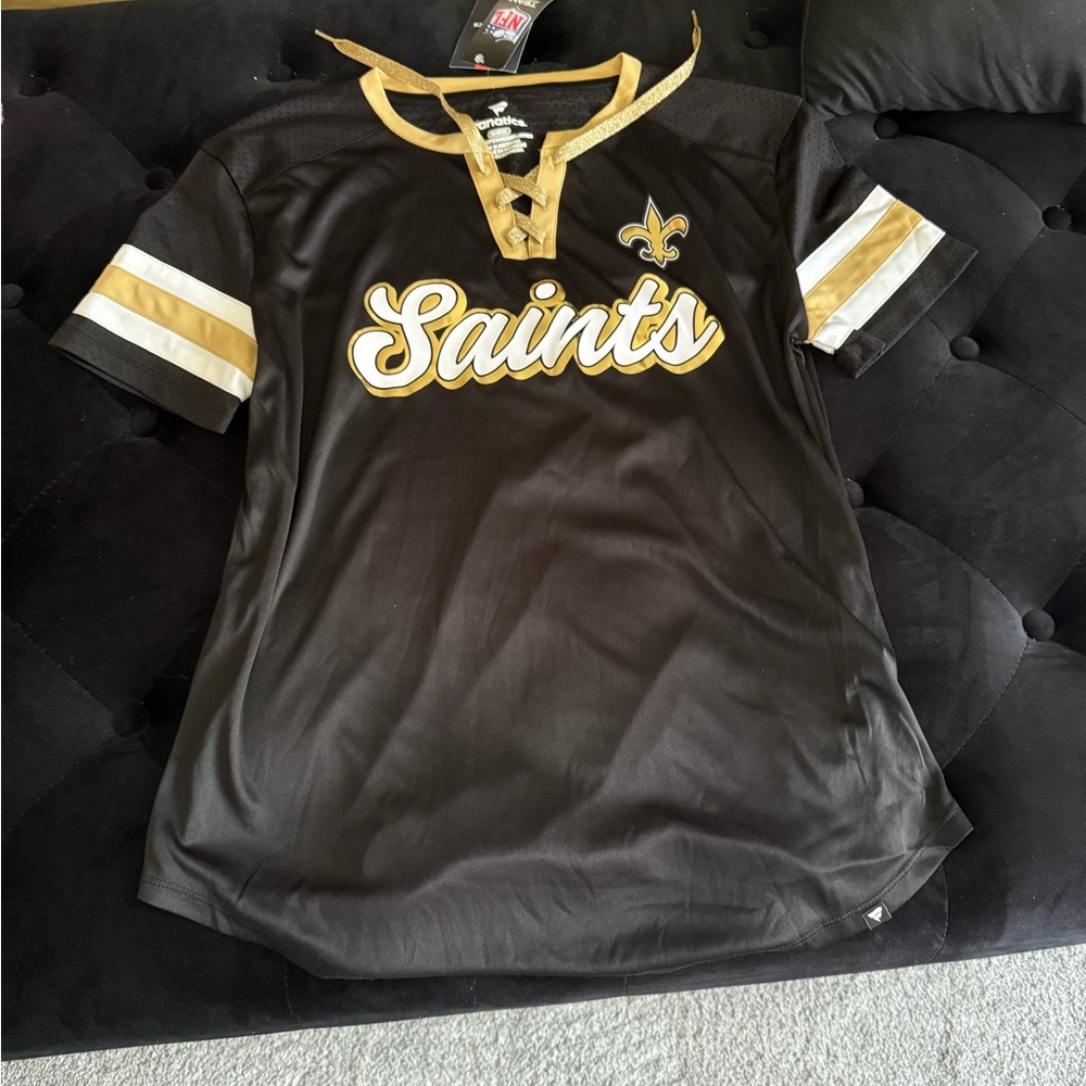 NFL Saints Black and Gold Fan Jersey